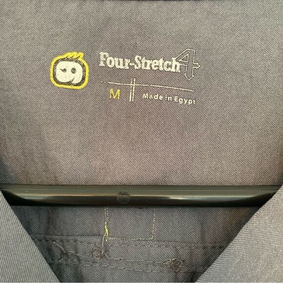 WonderWink 4 Stretch Scrub Top Gray Women’s Medium 2 Pockets - Picture 3 of 7